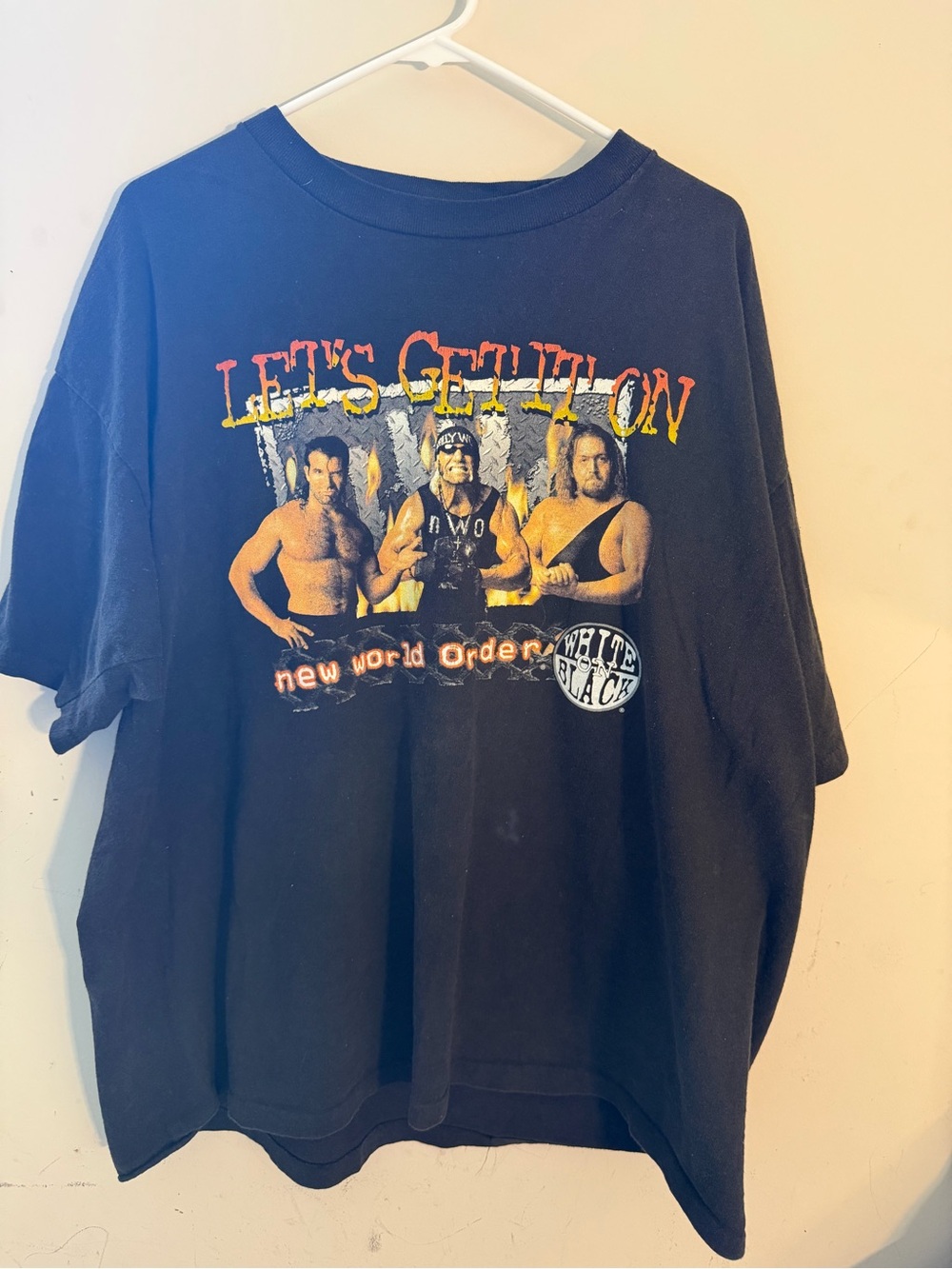 Black 'Let's Get It On' Graphic Tee - New World Order Design